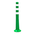 TQ Hito Veleta -  Hito flexible reflectante para anclar con cuerpo pivotante, para calles, color naranja, negro, verde y azul
