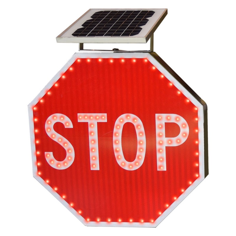 SEÑAL LED stop solar