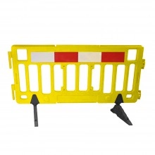 TQ Valla Plástico 2m - Sistema de señalización y delimitación de color azul, amarilla o rojo, bandas reflectantes