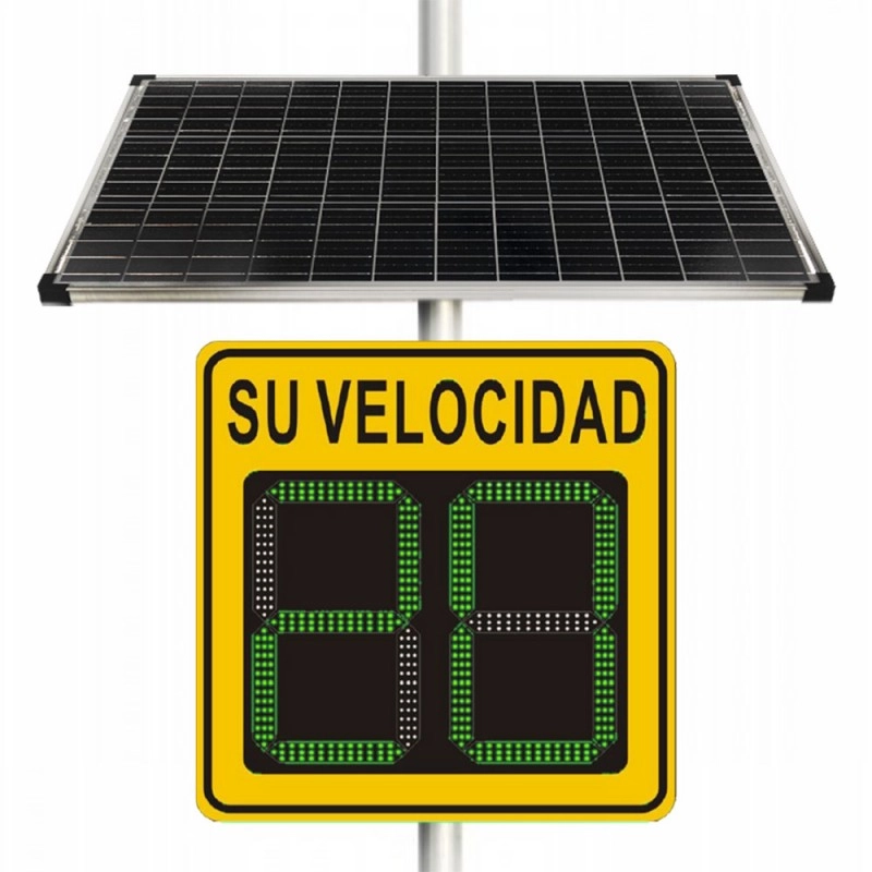 TQ Radar Pedagógico Solar - Señal led didáctica con placa fotovoltaica de información de velocidad