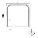 TQ Aparcabicis 2 Plazas - Soporte metálico de acero galvanizado para aparcar bicicletas