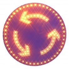 Señal Led solar rotonda