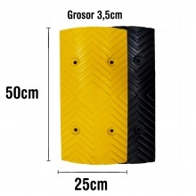 TQ Banda RV C5253 - Pack 2 piezas, badén reductor de velocidad vial, color amarillo y negro