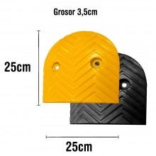 TQ Banda RV C5253C - Pack 2 cantoneras para badén reductor de velocidad C5253C, color amarillo y negro