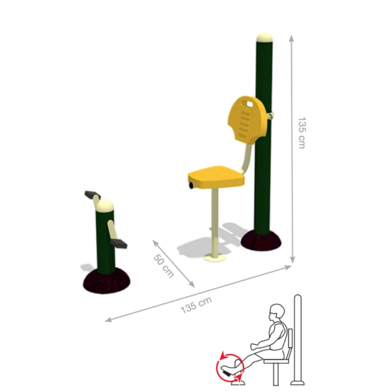 Biosaludable Silla Pedales