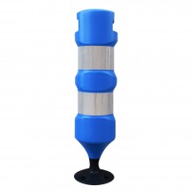 TQ Hito Desmontable - Baliza de plástico eva flexible ultraresistente, con 2 bandas reflectantes, color verde o azul - Blue