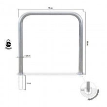 Aparca Patinetes 2 Plazas, Soporte robusto de Acero para Scooters 48x80x75cm