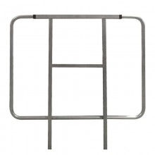 TQ Sujeta Contenedores 800/1000L de capacidad - Soporte universal de acero con brazo abatible, anclaje suelo