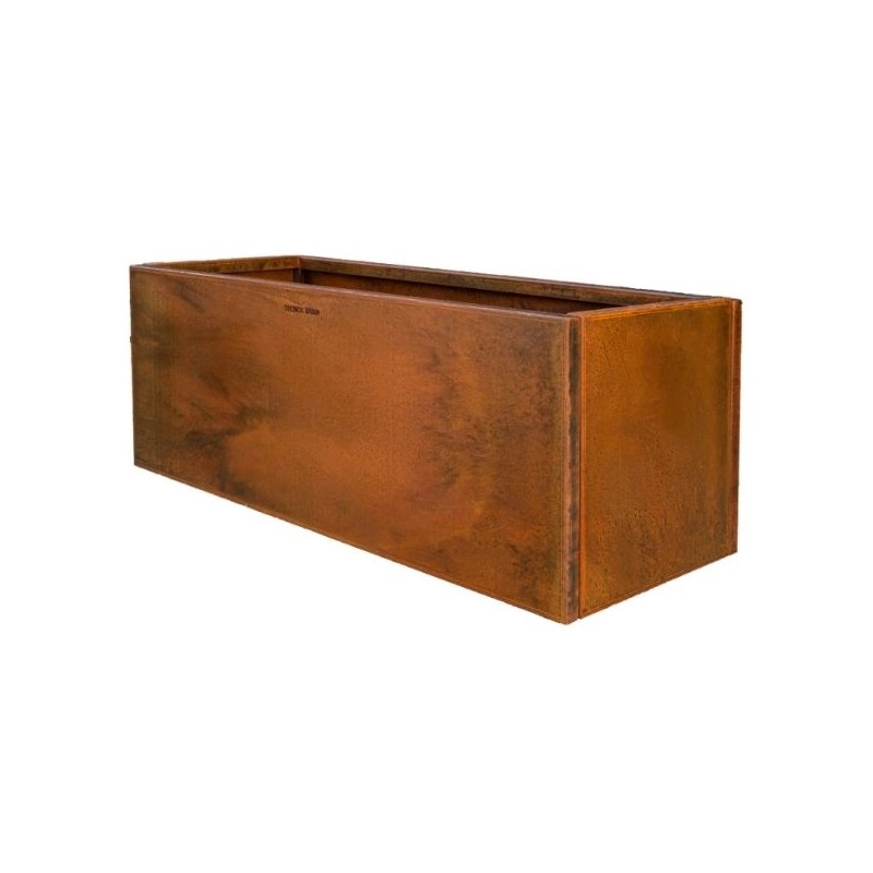 Jardinera rectangular Acero Corten 96x38x40 cm