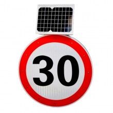 Señal solar LED 30km/h de límite de velocidad