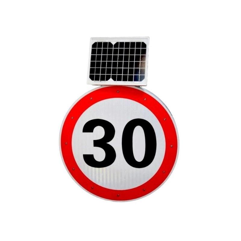 Señal solar LED 30km/h de límite de velocidad