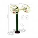 TQ Volante Duo Biosaludable - Aparato de acero galvanizado para circuitos biosaludables, ideal para parque o jardín exterior