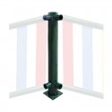 Poste esquinero para la Valla Rainbow de acero galvanizado, 90,8cm, diámetro ø10cm