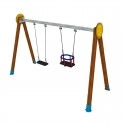 Columpio Infantil de madera dos plazas