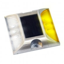 TQ Led Vial - Mini luz recargable de señalización nocturna, iluminación ecológica, carga solar, azul, amarillo o blanco - Blanco y amarillo