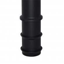 Pilona Semiflex urbana semirrígida 100x9'5cm, bolardo de señalización con base empotrable de polipropileno, banda reflectante
