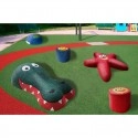 TQ Estrella 3D figura infantil EPDM, decoración para parques infantiles