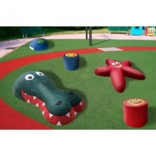 TQ Estrella 3D figura infantil EPDM, decoración para parques infantiles, disponible en color rojo, azul o amarillo