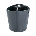TQ Papelera Earth R - Cubo 180L 3en1 de reciclaje, 90x 66'7 x 66'3cm, 3 compartimentos interiores 60L para basura