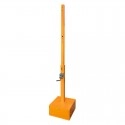 TQ Base Portátil Semáforo Solar - Soporte telescópico 50 x 50 x 230cm de color naranja