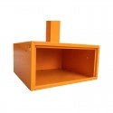 TQ Base Portátil Semáforo Solar - Soporte telescópico 50 x 50 x 230cm de color naranja