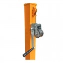 TQ Base Portátil Semáforo Solar - Soporte telescópico 50 x 50 x 230cm de color naranja