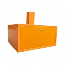 TQ Base Portátil Semáforo Solar - Soporte telescópico 50 x 50 x 230cm de color naranja