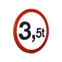 Señal Limitación de Peso 3,5t - Señalización de tráfico vial
